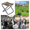 Nuojie Camping Folding Chair Lightweight BBQ Folding Stool Outdoor Camping Hiking Picnic Travel Seat Ultra Light Folding Seat Small Stool (Color : Red) view 4