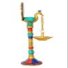 Handmade Indian puja Golden Oil lamp for Diwali Pooja Article akhand Diya for Pooja Purpose (Diya-30) view 2