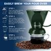 Clever Coffee Dripper and Filters, Large 18 oz| Barista's Choice| Safe BPA Free Plastic|Includes 100 Filters (Dark Green) view 3