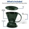 Clever Coffee Dripper and Filters, Large 18 oz| Barista's Choice| Safe BPA Free Plastic|Includes 100 Filters (Dark Green) view 4