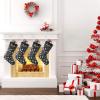 CUXWEOT Personalized Black and White Skull Christmas Stocking Customize Name Xmas Socks for for Family Holiday Decorations Gift 17.52 x 7.87 Inch view 2
