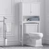 UTEX Over The Toilet Storage Cabinet, Bathroom Above Toilet Cabinet Organizer with Adjustable Shelves, White view 1