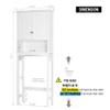 UTEX Over The Toilet Storage Cabinet, Bathroom Above Toilet Cabinet Organizer with Adjustable Shelves, White view 2