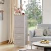 Somdot Tall Dresser for Bedroom with 5 Drawers, Storage Organizer Chest of Drawers with Removable Fabric Bins for Closet Bedside Living Room Laundry Entryway Hallway, Ash Grey view 4