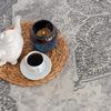 HomeRoots Grey 100% Polypropylene 4 x 6 Gray Distressed Medallion Area Rug view 4
