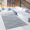 HomeRoots 100% Polypropylene 5 x 8 Navy Blue Decorative Stripes Area Rug view 2