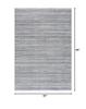 HomeRoots 100% Polypropylene 5 x 8 Navy Blue Decorative Stripes Area Rug view 3