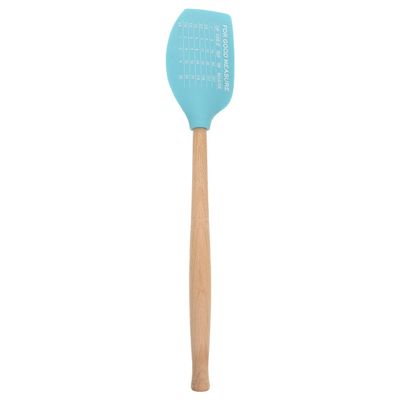 Hemoton Small Scraper,Non Stick Grill Scrapper, Dough Spatula Blender,Flexible Scrapers Baking Mixing Tool,Multi-Functional Wooden Handle Silicone Spatula for Baking Cooking and BBQ