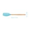 Hemoton Small Scraper,Non Stick Grill Scrapper, Dough Spatula Blender,Flexible Scrapers Baking Mixing Tool,Multi-Functional Wooden Handle Silicone Spatula for Baking Cooking and BBQ view 3
