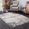 HomeRoots 100% Polypropylene 5 x 8 Navy and Beige Distressed Vines Area Rug view 1