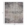 HomeRoots 100% Polypropylene 5 x 8 Navy and Beige Distressed Vines Area Rug view 2