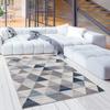 HomeRoots 100% Polypropylene 5 x 8 Navy Blue Geometric Diamond Area Rug view 2