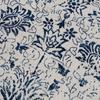 HomeRoots 100% Polypropylene 5 x 8 Navy Blue Distressed Floral Area Rug view 4