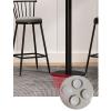 Industrial Style PU Leather Kitchen Barstool Chair with Back and Footrest for Pub,Dining Chair,Counter,Black Iron Legs view 3