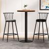 Industrial Style PU Leather Kitchen Barstool Chair with Back and Footrest for Pub,Dining Chair,Counter,Black Iron Legs view 4