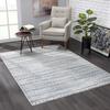 HomeRoots 100% Polypropylene 4 x 6 Navy Blue Decorative Stripes Area Rug view 1