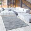 HomeRoots 100% Polypropylene 4 x 6 Navy Blue Decorative Stripes Area Rug view 2