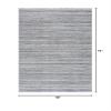 HomeRoots 100% Polypropylene 4 x 6 Navy Blue Decorative Stripes Area Rug view 3