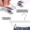 Nature Smile Deluxe Wooden Pants Hangers Solid Wood Bottom Jeans Hanger Skirt Hanger with 2-Adjustable Clips Pack of 20 (White) view 3