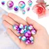 150 Pieces Vase Filler Faux Pearls Vase Makeup Beads No Hole Gloss Bead Mixed Sizes Round Pearl for Home Party Wedding Decor, 8/14/20 mm(Rainbow) view 3