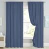 StangH Stone Blue Blackout Curtains 84 inch for Living Room/Patio Sliding Door, Pompom Thermal Insulated Door Panels for Bedroom, Nursery Kids Home Decoration, W52 x L84, 2 Panels view 2