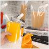 Cabilock 50pcs Stand-up Straw Pouch Food-grade Liquid Storage Bag for Drinks Reusable and Leak for Parties Picnics and Beach Outings view 2