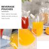 Cabilock 50pcs Stand-up Straw Pouch Food-grade Liquid Storage Bag for Drinks Reusable and Leak for Parties Picnics and Beach Outings view 3