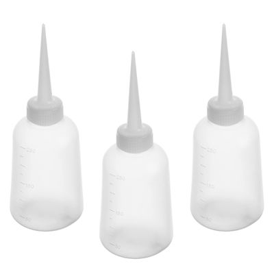 Auniwaig Plastic Wash Bottle,250mlSqueeze Bottle,Plant Flower Succulent Watering Bottle for Glue, Glaze,Paint White 6PCS