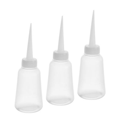 Auniwaig Plastic Wash Bottle,150mlSqueeze Bottle,Plant Flower Succulent Watering Bottle for Glue, Glaze,Paint White 3PCS
