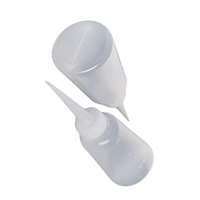 Auniwaig Plastic Wash Bottle,150mlSqueeze Bottle,Plant Flower Succulent Watering Bottle for Glue, Glaze,Paint White 6PCS