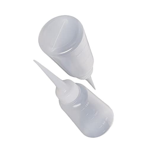 Auniwaig Plastic Wash Bottle,150mlSqueeze Bottle,Plant Flower Succulent Watering Bottle for Glue, Glaze,Paint White 6PCS