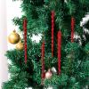 30 Pcs Christmas Plastic Icicle Twisted Plastic Icicle Ornaments Christmas Tree Hanging Decoration and Holiday Xmas Party Wedding Hanging(5.9 Inch,Red) view 4