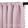 StangH Blackout Pink Curtains for Bedroom 84 inches Long, Thermal Insulated Pompom Curtains for Baby Girls/Nursery Room, Energy Efficient Panels for Living Room, W52 x L84, 2 Panels view 4
