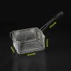 Deep fry basket Commercial Electric Fryer Frying Basket Black Handle Square French Fries Basket Stainless Steel Multifunctional Fried Food Basket Frying Basket view 2