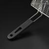 Deep fry basket Commercial Electric Fryer Frying Basket Black Handle Square French Fries Basket Stainless Steel Multifunctional Fried Food Basket Frying Basket view 4