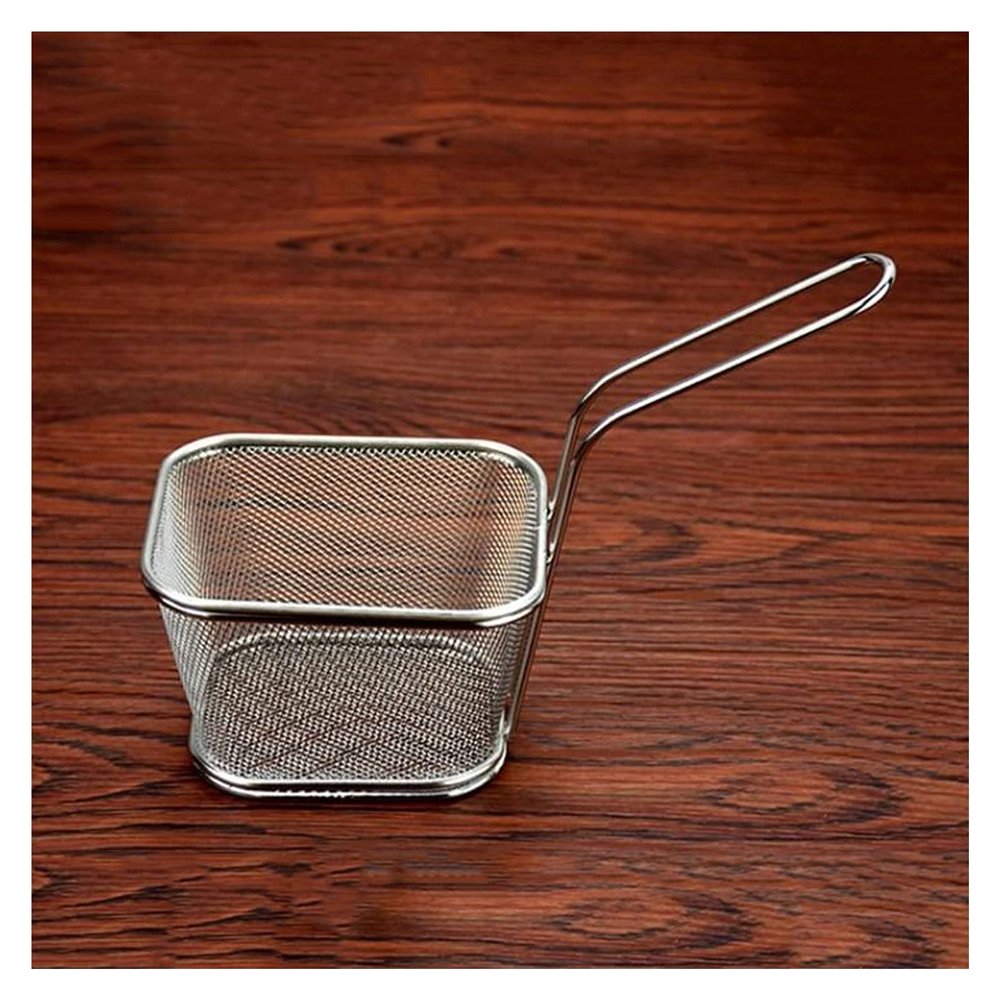 Deep fry basket Best Utensils Chips Fry Baskets Stainless Steel Mini Fryer Basket for Fried Food Multi-functional Kitchen Utensil Cooking Frying Basket