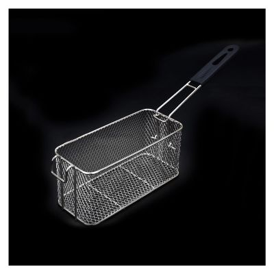 Deep fry basket Rectangular Electric Fryer Fry Basket with Handle Commercial French Fries Basket Small Stainless Deep Wire Strainer for Frying Frying Basket