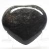 2.1" 80g Silver Sheen Obsidian Puffy Heart Polished Natural Sparkling Collectible Volcanic Glass Gemstone Crystal Mineral Specimen - Mexico + Stand view 3