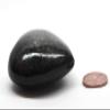 2.1" 80g Silver Sheen Obsidian Puffy Heart Polished Natural Sparkling Collectible Volcanic Glass Gemstone Crystal Mineral Specimen - Mexico + Stand view 4
