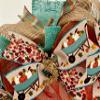 Fall Umbrella Personalized Handmade Deco Mesh Wreath 24 and 28 inch diameters view 3