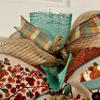 Fall Umbrella Personalized Handmade Deco Mesh Wreath 24 and 28 inch diameters view 4