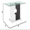 Global Furniture USA Dining Table, Grey-White view 3