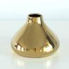 6.5" W x 4.75" H Decorative Ceramic Modern Centerpiece Table Flower Vase, Gold view 1