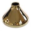 6.5" W x 4.75" H Decorative Ceramic Modern Centerpiece Table Flower Vase, Gold view 4