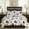 C&F Home Noland Pines 3 Piece Full/Queen Quilt Set Brown Forest Animals Print Lodge Cabin Outdoors Rustic 100% Cotton Lightweight Machine Washable Reversible Bedspread Coverlet Full/Queen 3 Piece Set view 3