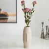 9.5" H Decorative Ceramic Abstract Face Modern Statue Sculpture Flower Centerpiece Vase, Bone White view 2