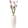 9.5" H Decorative Ceramic Abstract Face Modern Statue Sculpture Flower Centerpiece Vase, Bone White view 3