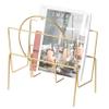 Gold Metal Modern Decorative Freestanding Floor Magazine Book Rack Storage Holder view 1