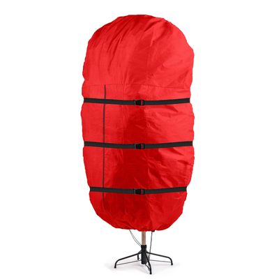 ZOBER Upright Christmas Tree Storage Bag With Drawstring Hem- Fits 7.5 Ft Trees - Oxford Waterproof Fabric Christmas Tree Bag For Storage Box For Xmas - Strong, Durable Straps & Handles - Red