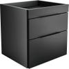 Boyd Sleep Capri Modern Two Drawer Nightstand: Small Bedroom Side Table with Storage Drawers, Black view 1
